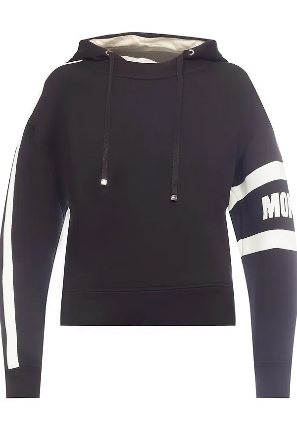 Moncler Sweatshirt with detachable hood Svart, Dam