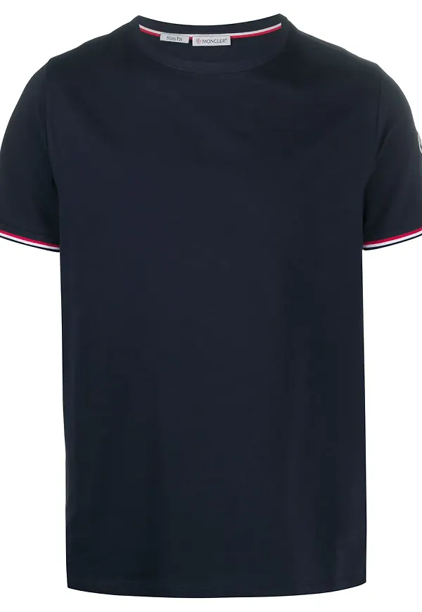 Moncler t-shirt i stretch - Blå