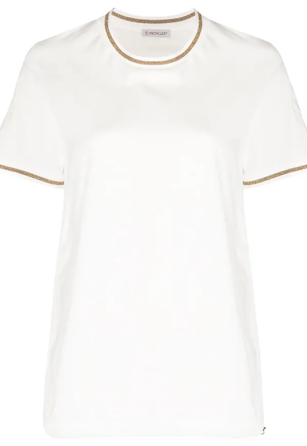 Moncler t-shirt med dragsko - Vit