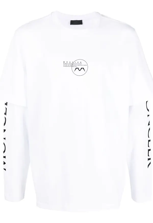 Moncler t-shirt med grafiskt tryck - Vit