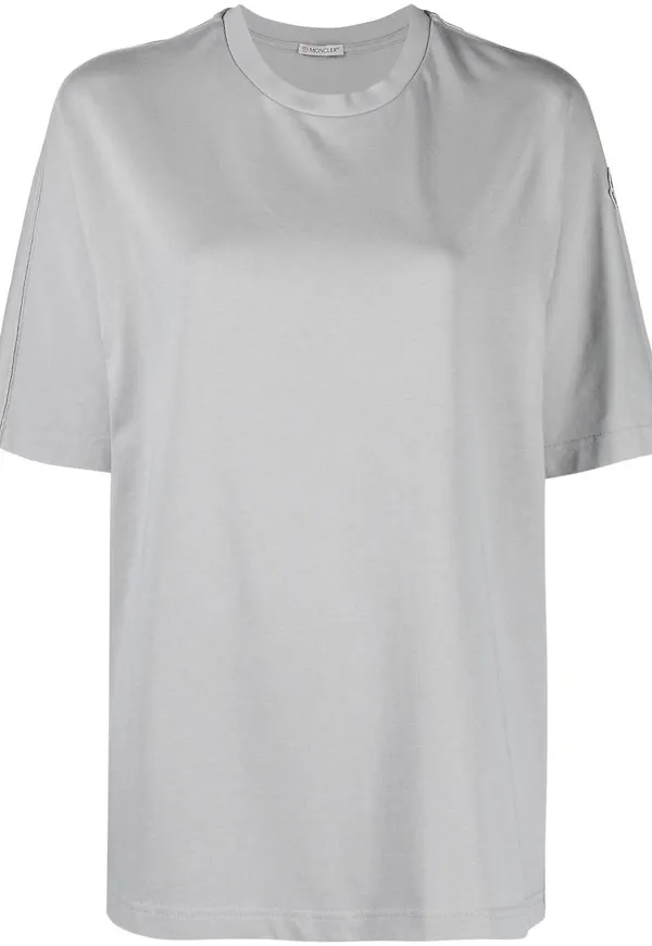 Moncler t-shirt med rundad hals - Grå