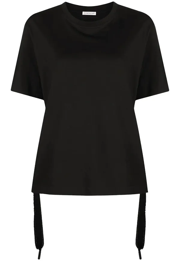 Moncler t-shirt med sidoknytning - Svart