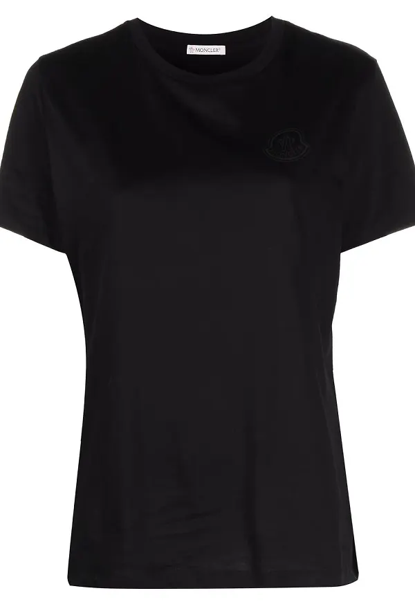Moncler t-shirt med slogan - Svart