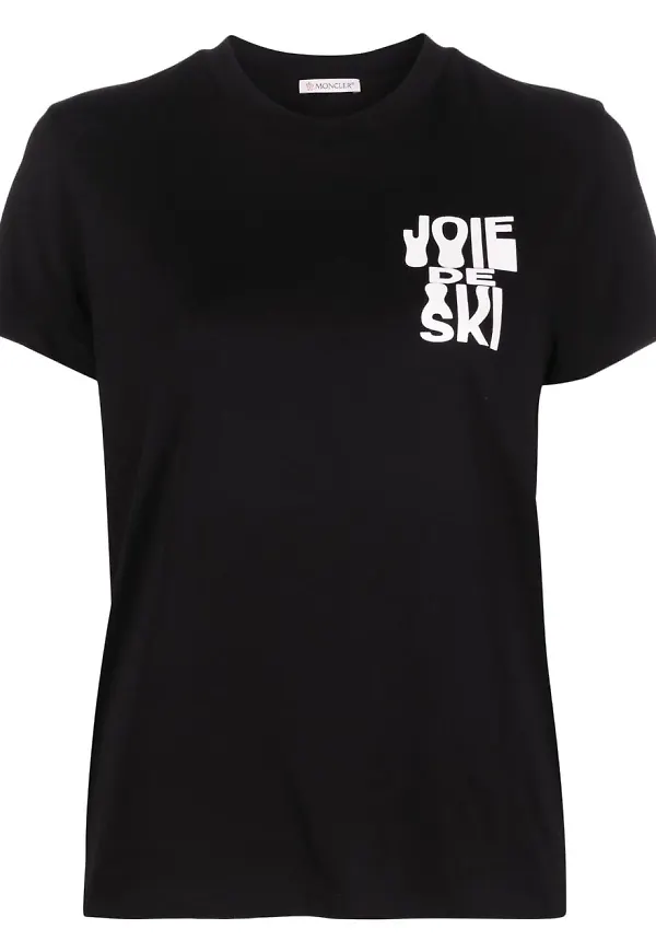 Moncler t-shirt med slogan - Svart