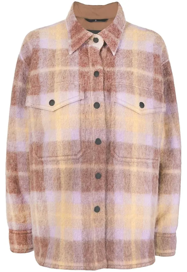 Moncler Thusy rutig skjortjacka - Brun