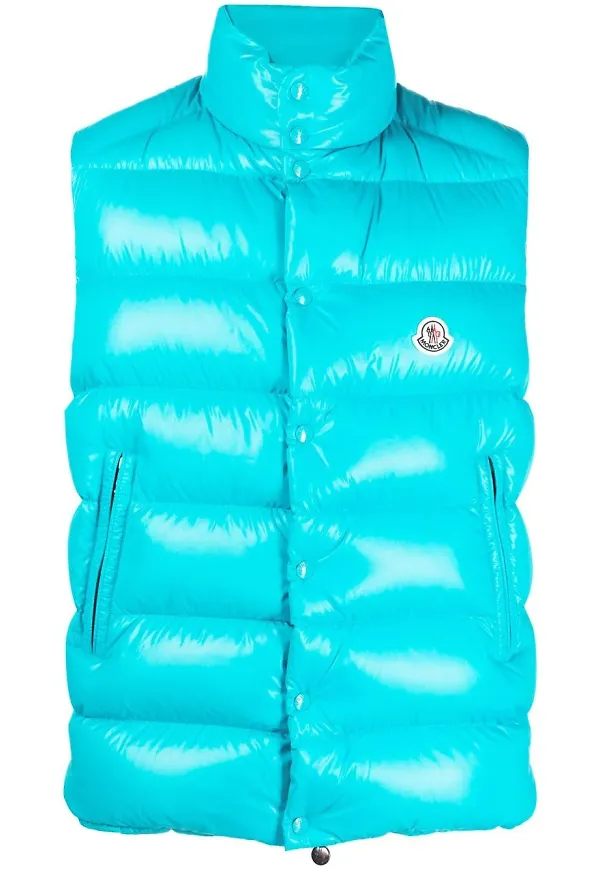 Moncler Tibb vadderad dunväst - Blå