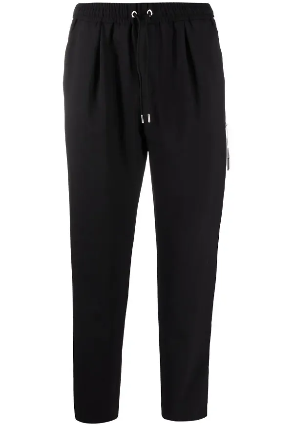 Moncler trackpants i jungfruullblandning med logotyp - Svart