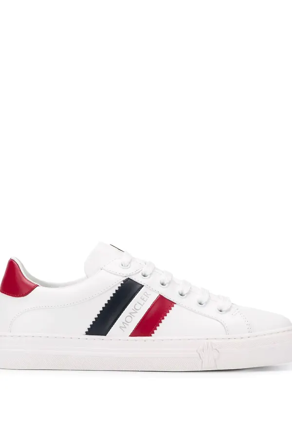 Moncler träningsskor med randdetalj - Vit