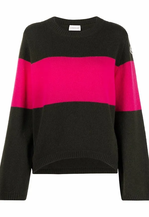 Moncler tröja med färgblock - Brun