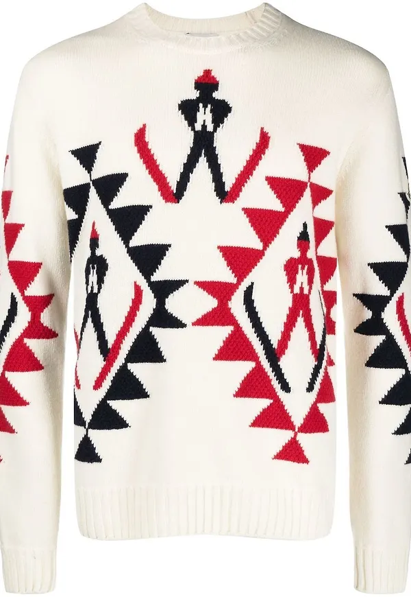 Moncler tröja med grafiskt tryck - Neutral