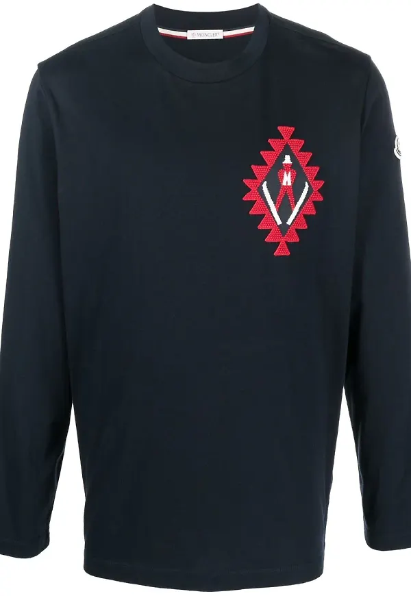 Moncler tröja med märke - Blå