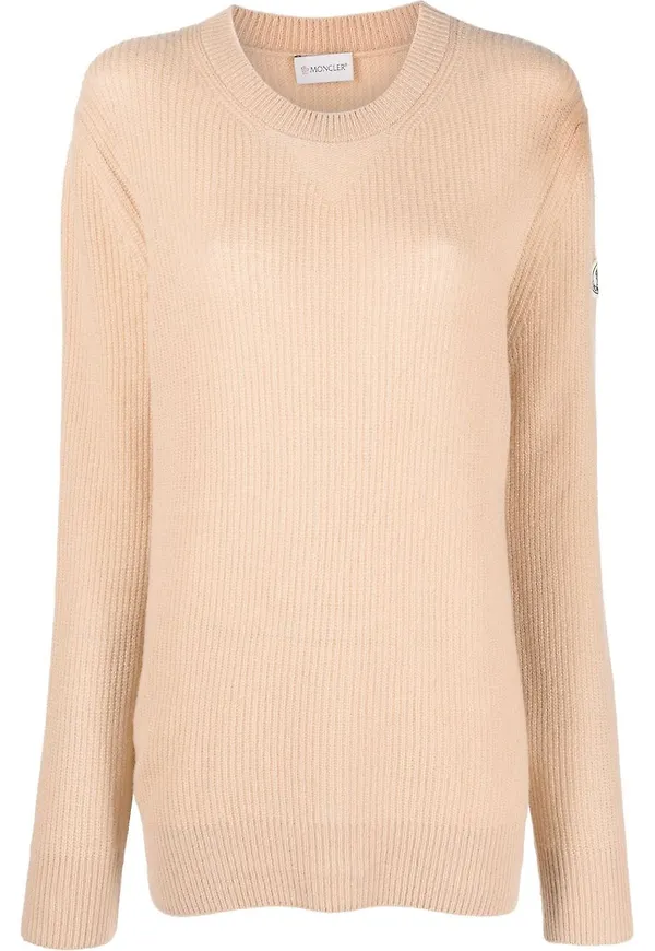 Moncler tröja med rundad hals - Neutral