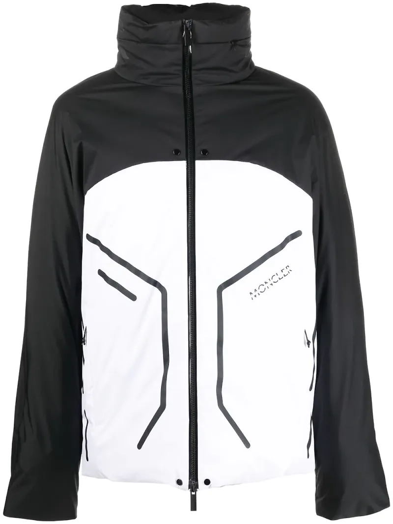 Moncler tvåfärgad dunjacka - Vit
