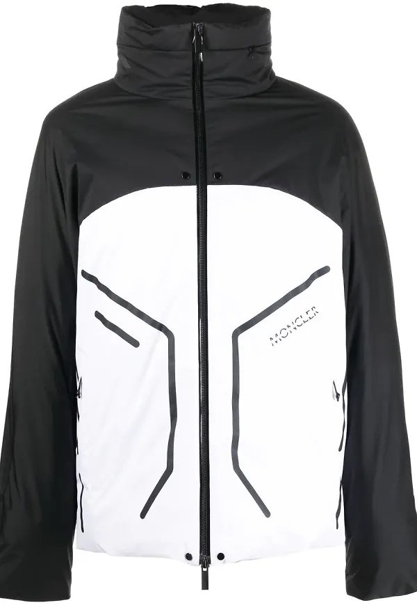 Moncler tvåfärgad dunjacka - Vit