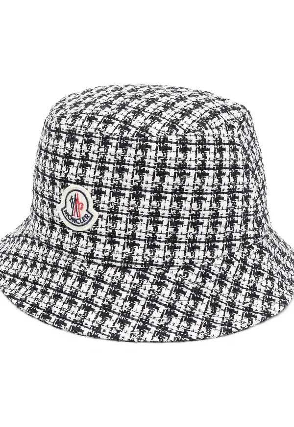 Moncler Tweed bucket hat - Vit