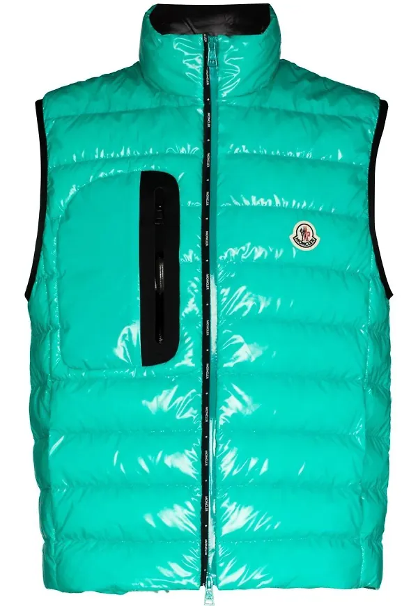 Moncler Usedom vadderad väst - Grön