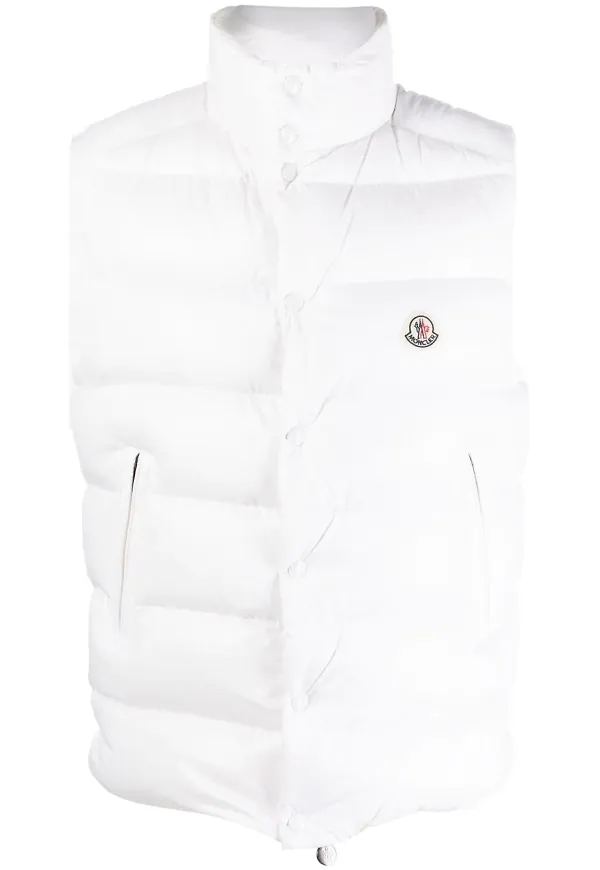 Moncler vadderad dunväst - Vit