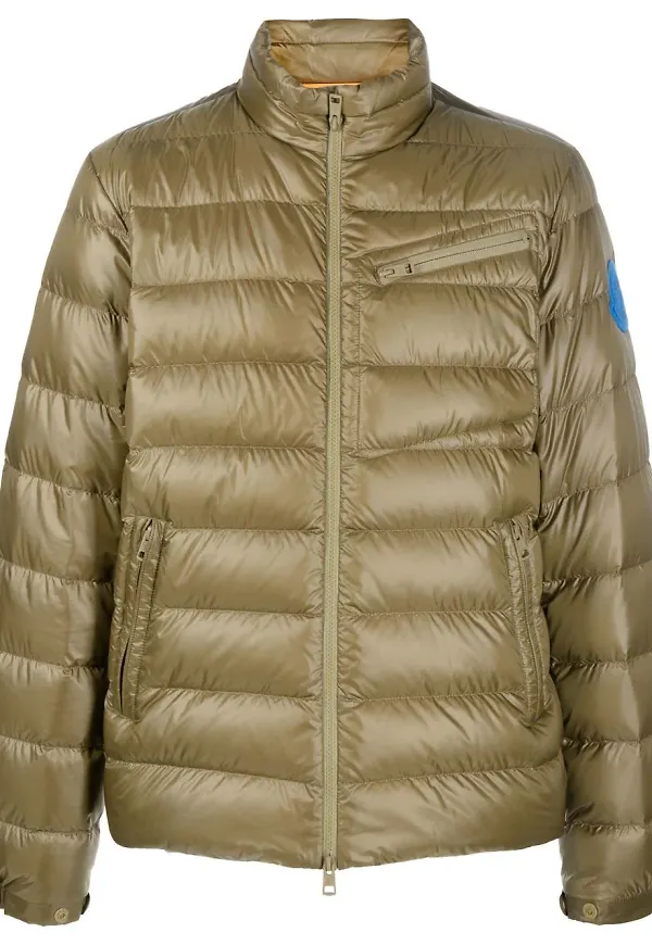 Moncler vadderad jacka med dragkedja - Grön
