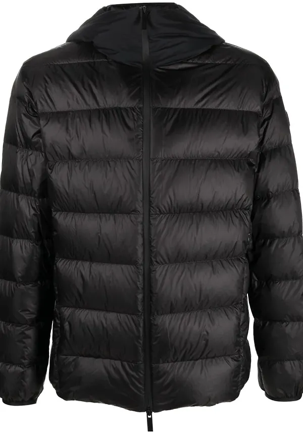 Moncler vadderad jacka med dragkedja - Svart