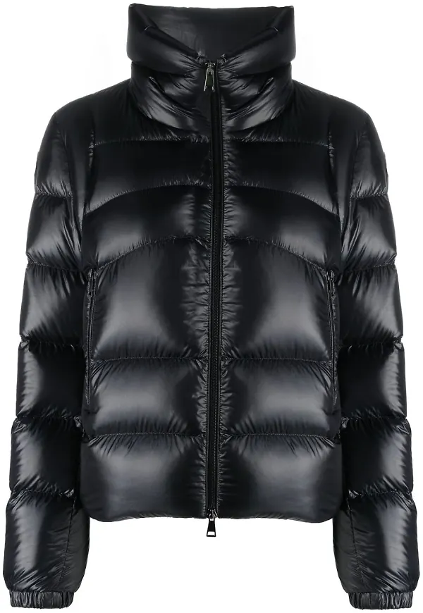Moncler vadderad jacka med dragkedja - Svart