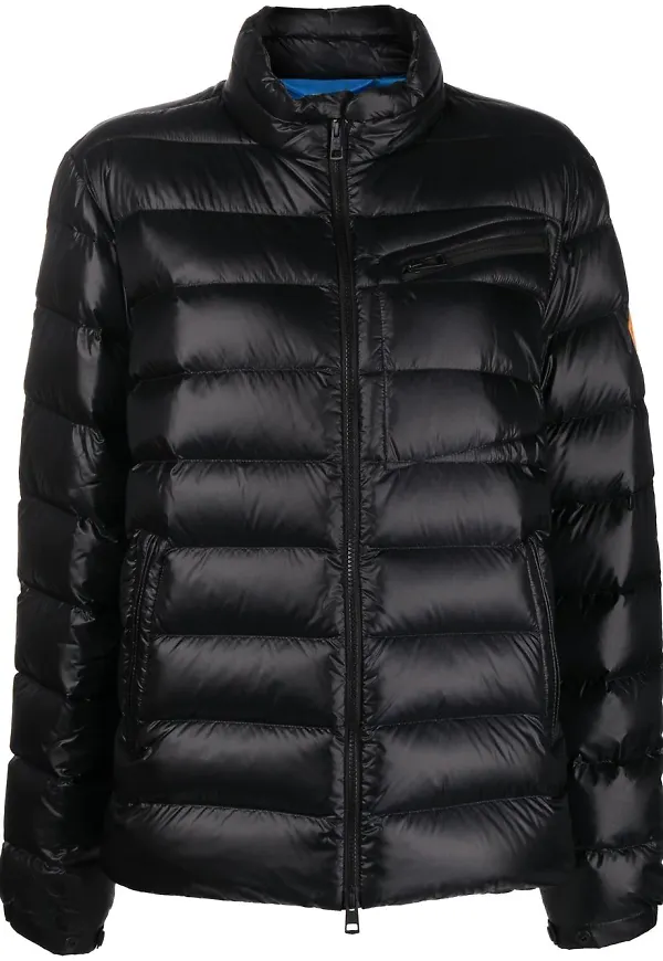 Moncler vadderad jacka med dragkedja - Svart