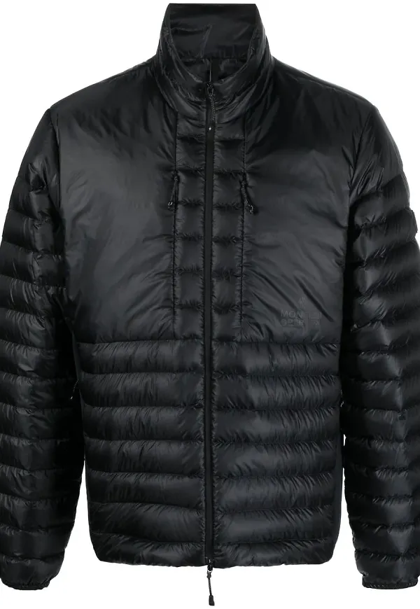 Moncler vadderad jacka med dragkedja - Svart