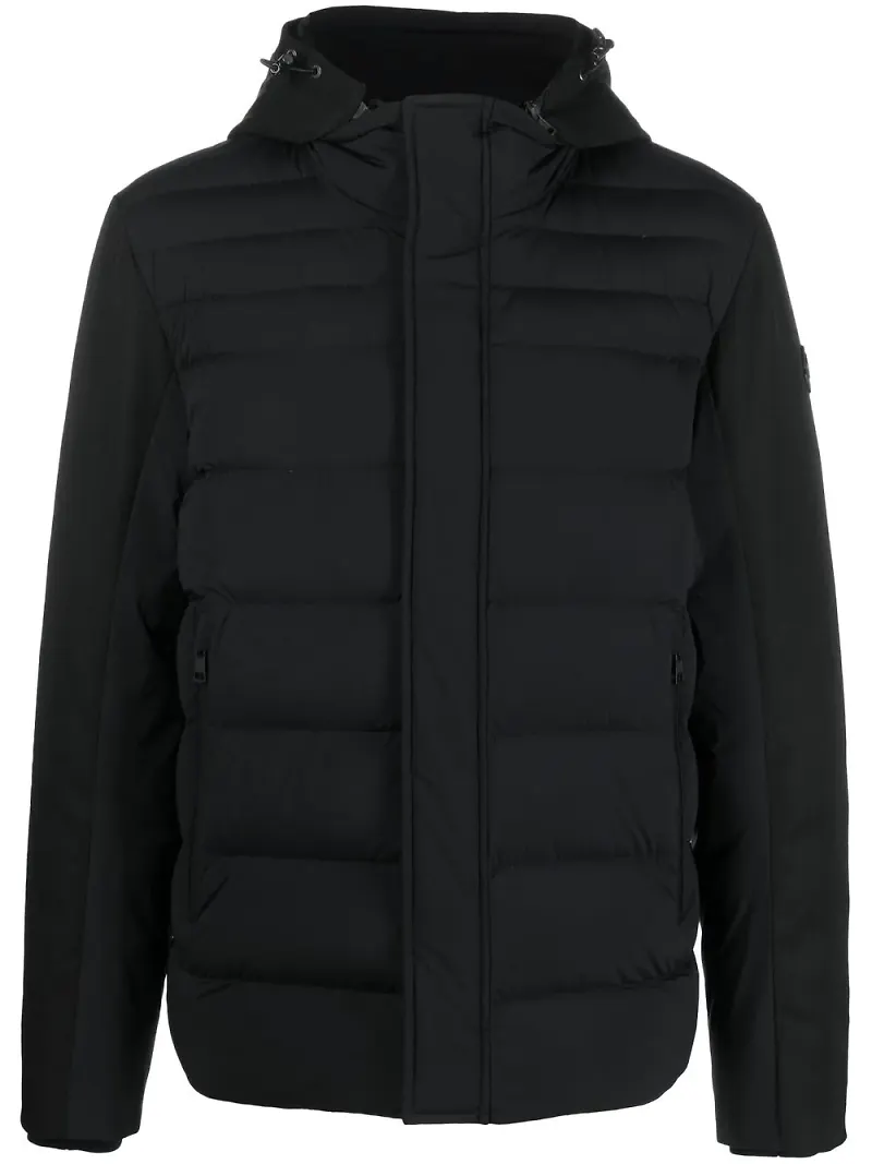 Moncler vadderad jacka med dragkedja - Svart