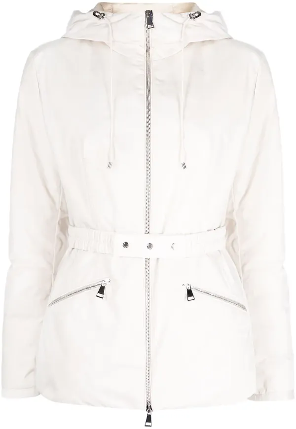 Moncler vadderad jacka med huva - Neutral