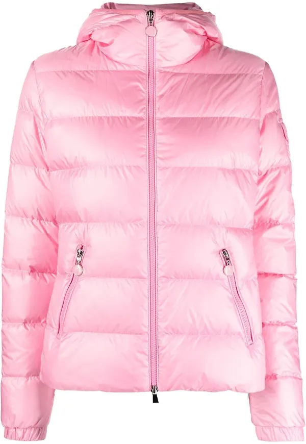 Moncler vadderad jacka med huva - Rosa