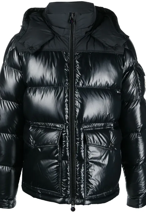 Moncler vadderad jacka med huva - Svart