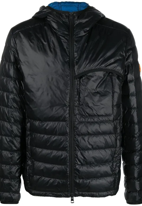 Moncler vadderad jacka med huva - Svart