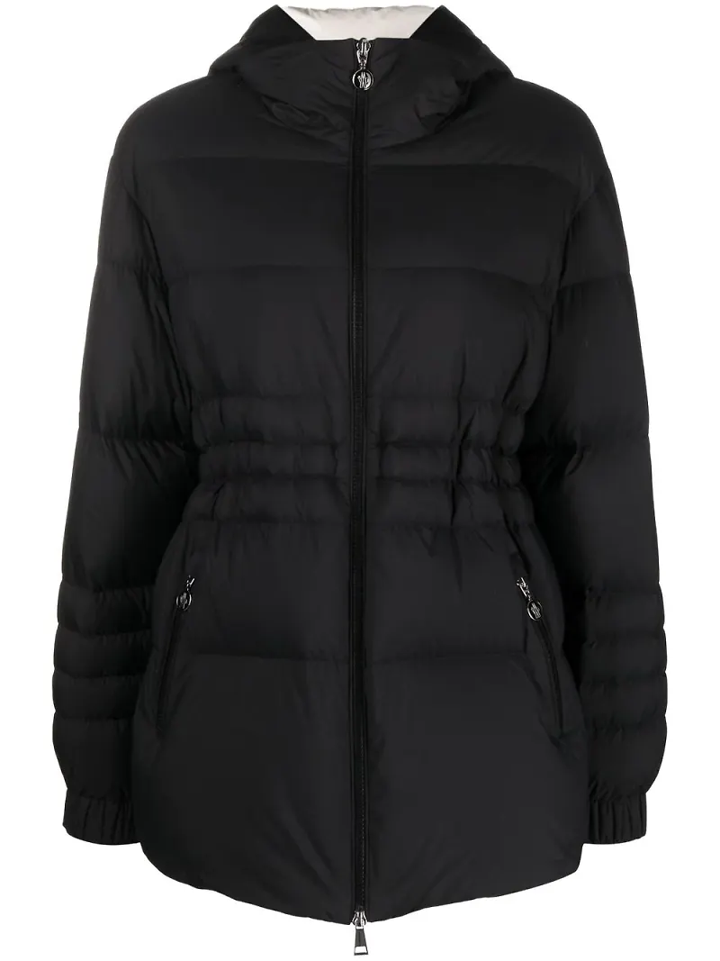 Moncler vadderad jacka med huva - Svart