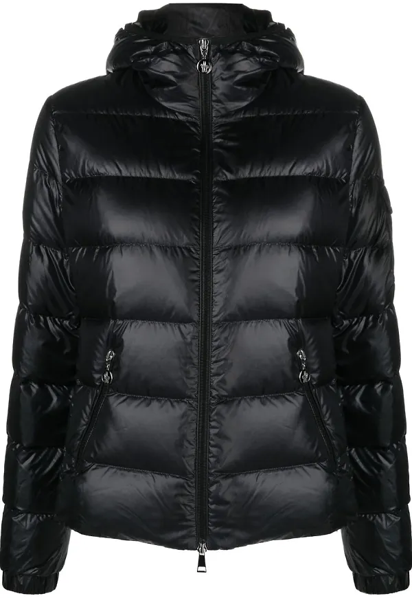 Moncler vadderad jacka med huva - Svart