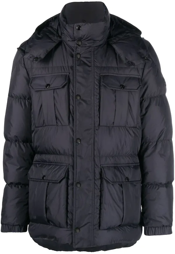 Moncler vadderad puffjacka - Blå
