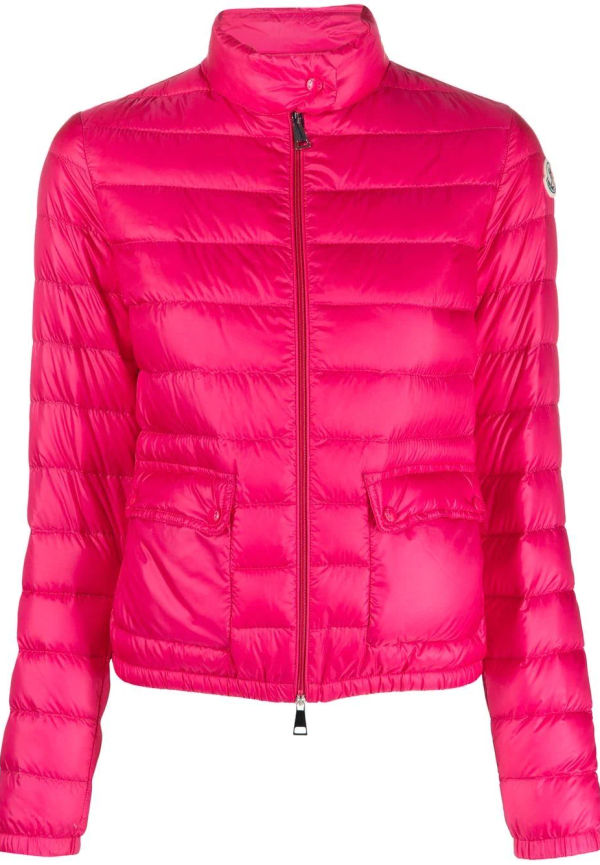 Moncler vadderad puffjacka med hög krage - Rosa