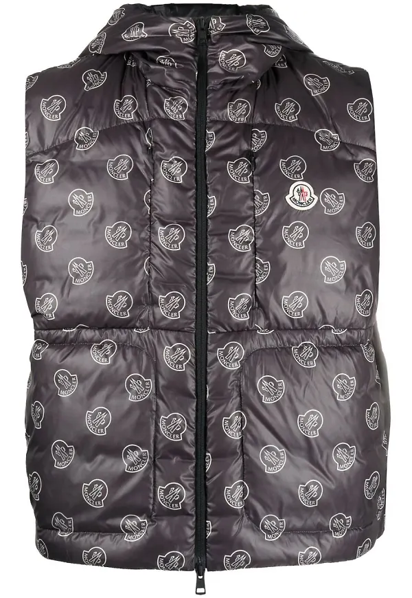 Moncler vadderad väst - Grå