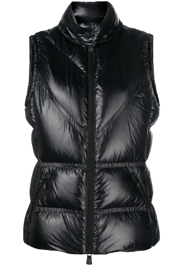 Moncler vadderad väst - Svart