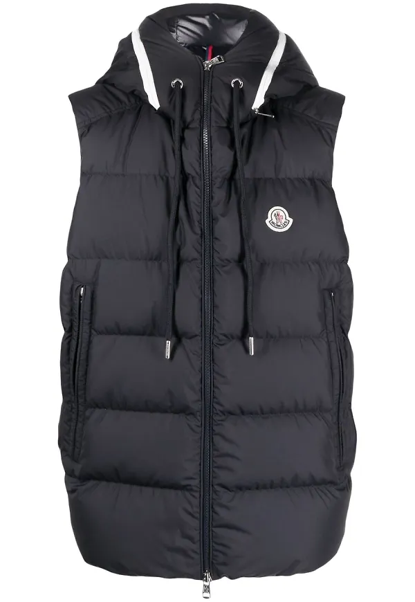 Moncler vadderad västjacka - Blå