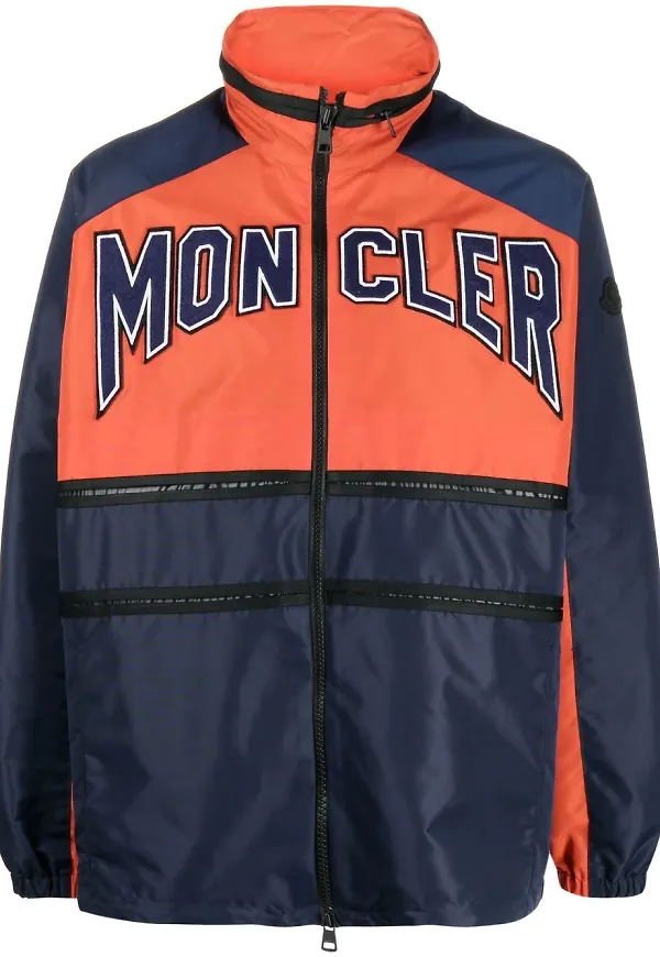 Moncler vindjacka med färgblock - Blå