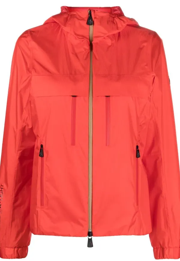 Moncler Vouvry vindjacka med huva - Röd