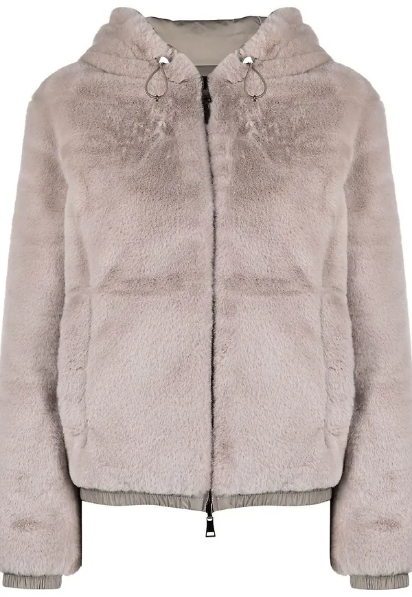Moncler vändbar jacka med huva - Grå