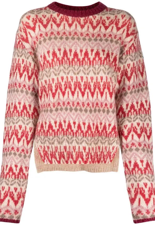 Moncler vävd tröja i jacquard - Neutral