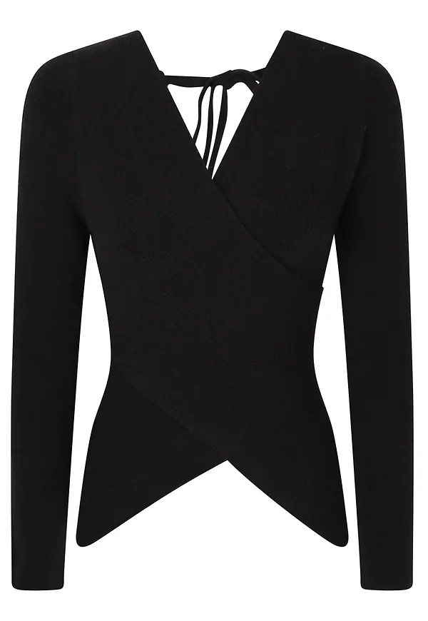 Moncler Wrap Sweater Svart, Dam