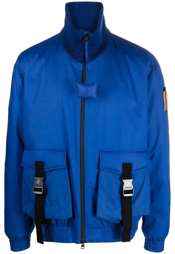 Moncler x JW Anderson Skiddaw jacka med logotypmärke - Blå