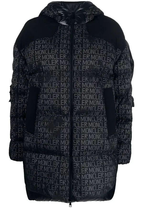 Moncler ytterjacka med huva - Svart