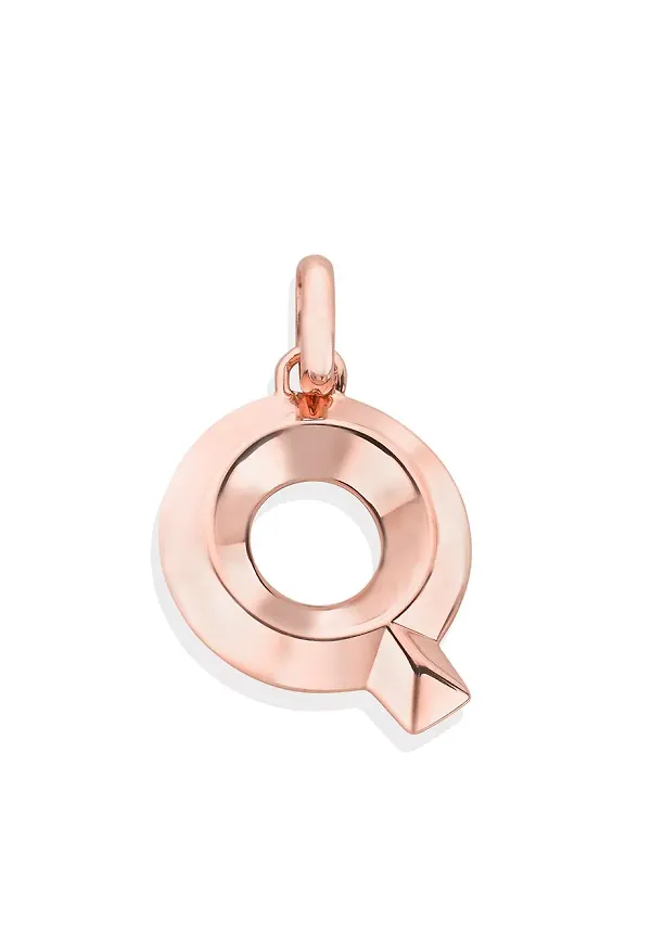 Monica Vinader berlock med S-hänge - Rosa