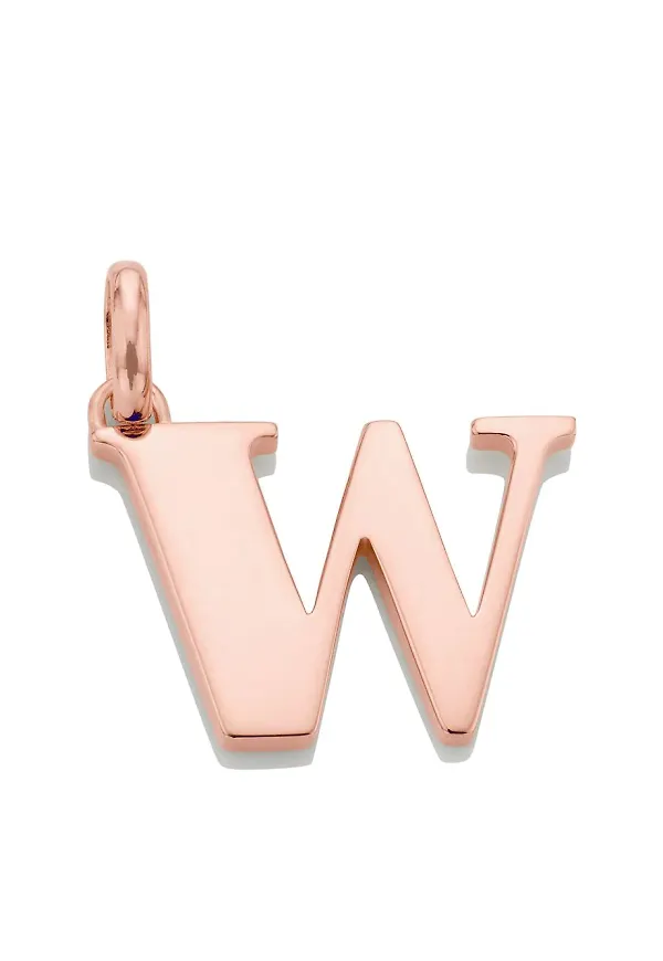 Monica Vinader berlock med W-hänge - Rosa
