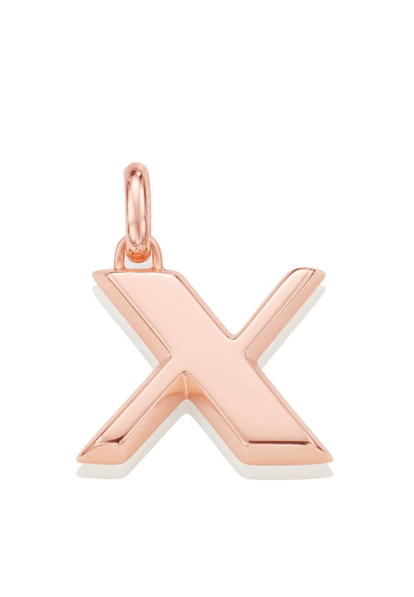Monica Vinader berlock med X-hänge - Rosa
