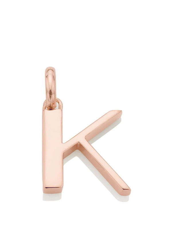 Monica Vinader hänge med K - Rosa