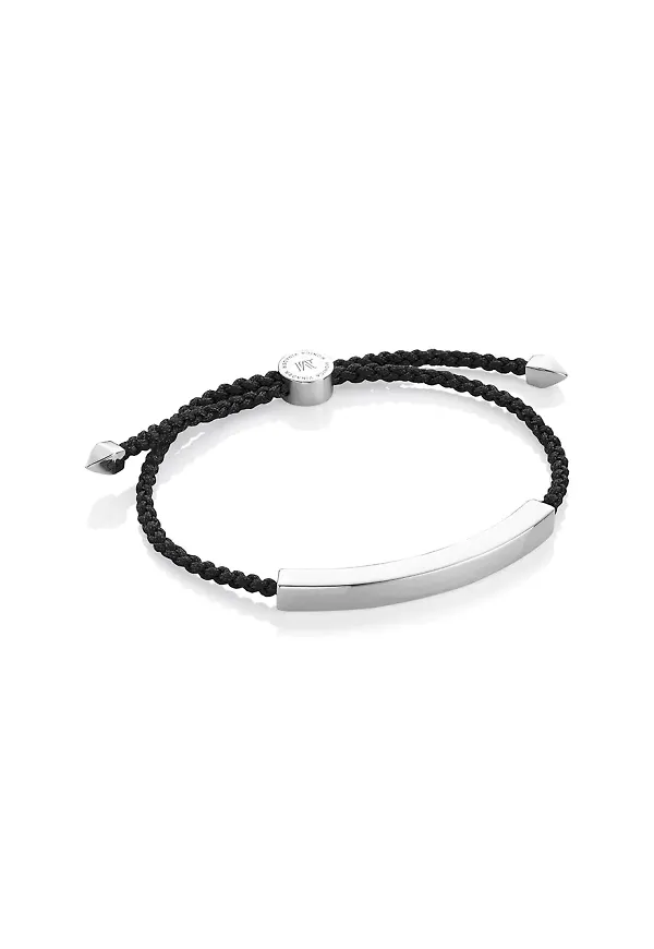 Monica Vinader linjärt armband - Svart